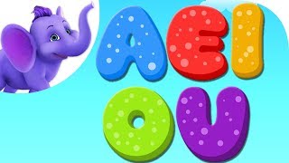 The Vowel Song  Nursery Rhyme with Karaoke [upl. by Weig]