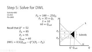 Market Subsidy Solved Example [upl. by Siloam]