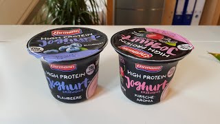 Ehrmann High Protein Joghurt im Test  Nährwerte Zutaten und Geschmack [upl. by Jannel]