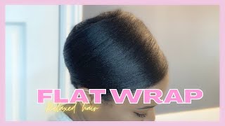 Flat wrap relaxed hair Relaxed hair care  Relaxed hair journey [upl. by Aran]