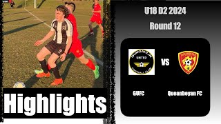 GUFC vs Queanbeyan City FC Rnd 12 Highlights [upl. by Senhauser]