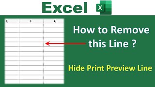 Turn off Page Breaks Remove Dotted Line in Excel [upl. by Klapp]