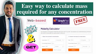 Graphpad molarity calculator  molar weight calculation [upl. by Blisse810]