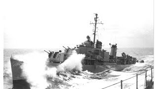 USS Myles C Fox DDR829 in Heavy Seas [upl. by Notkcorb]