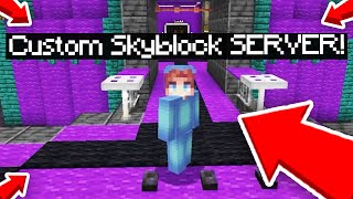 New Custom Minecraft Skyblock Server StarryNightMC 121 [upl. by Atilrac]