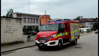 Wyjazd alarmowy Iveco Daily GLBMRt z OSP Iłża [upl. by Aliakam586]