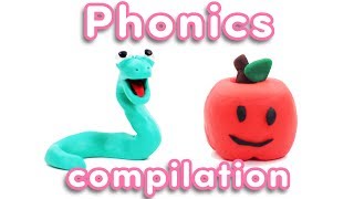 Phonics Vowel COMPILATION  Learn The Alphabet  Vowel Sounds  Pocket Preschool [upl. by Fritzie]