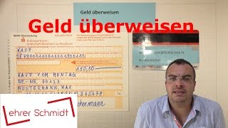 Überweisung ausfüllen  Geld auf ein anderes Konto überweisen  Lehrerschmidt [upl. by Dygert]