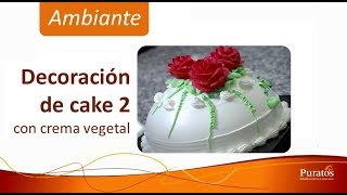 Decoración de cake 2 con crema [upl. by Calvina]