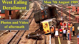 Trains in the 1980s  West Ealing Station Class 50 derailment  Monday 7th August 1989 [upl. by Nenerb]