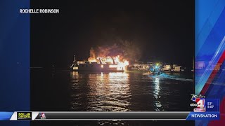 ‘Like a ghost boat’ Boat fire heats up Lake Powell marina [upl. by Homere997]