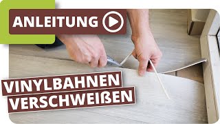 Vinylboden Rollenware verlegen und verschweißen [upl. by Edison498]