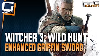 Witcher 3 The Wild Hunt  Enhanced Griffin Steel Sword Diagram Location Griffin School Gear [upl. by Galvan689]