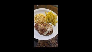 Cheesy Red Chicken Escalope with French Fries [upl. by Ribaj416]