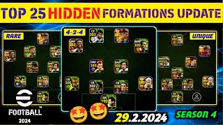 Top 25 Hidden Formations Update In eFootball 2024 Mobile  424 Formation Available 🤔 [upl. by Davidoff]