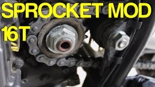 How To KLR 16T Sprocket Mod [upl. by Nannek]