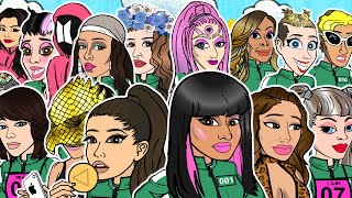 CELEBRITIES IN SQUID GAME The CARTOON Series [upl. by Eynobe]