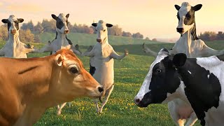 FUNNY COW DANCE 4 │ Cow Song amp Cow Videos 2024 [upl. by Arahat]