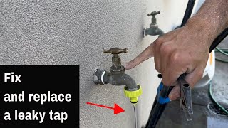 How to fix a leaking dripping outdoor tap [upl. by Oitaroh]