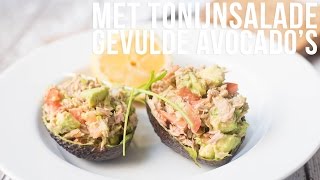 RECEPT Met tonijnsalade gevulde avocado  OhMyFoodness [upl. by Hgielak876]