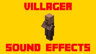 Minecraft Villager Sound Effects  All Villager SFX For Editing [upl. by Duester]