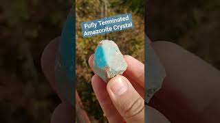 A Natural Amazonite Crystal Point gems crystals nature science [upl. by Araldo413]