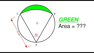 Can You Find the Green Area in this Circle A Nice Geometry Problem Test Your Math Skills Part 40 [upl. by Tegirb]