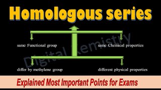 Homologous series Definition Formula Examples Characteristics  12th Class Organic Chemistry [upl. by Andrus]