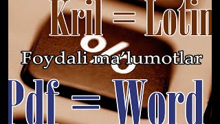 Kril  Lotin PdfWord WordPdf foydali malumotlar [upl. by Thomson]