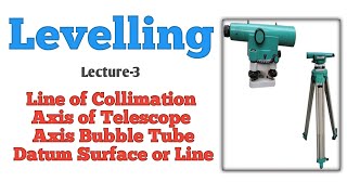 Difference Between Line of collimation and Axis of telescope  Axis of bubble tube  Datum Surface [upl. by Ajnot]