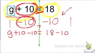 Additive Inverse with onestep equations [upl. by Kendry]