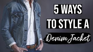 Denim Jackets For Men 5 Jean Jacket Outfit Ideas [upl. by Flodur623]