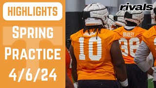 Highlights from Tennessee footballs 10th spring practice of 2024 [upl. by Letram]