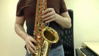 How to play the D Blues Scale on Saxophone Beginner Saxophone Lesson BC305 [upl. by Neeruam]