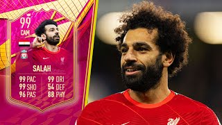 So Many 99s 🤯 99 Futties Mohamed Salah Player Review FIFA 22 Ultimate Team [upl. by Boucher]