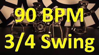 90 BPM  Swing 34  60s Ballad  Drum track  Metronome  Drum Beat [upl. by Keisling]