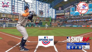 MLB The Show 24 New York Yankees vs Houston Astros  OPENING DAY  Gameplay PS5 60fps HD [upl. by Rox]