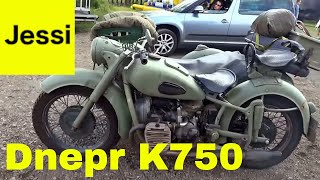 Dnepr K750 Ukrainian Motorcycle in Army Look with Great Sound [upl. by Simonne]