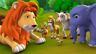 Jungle ka Raja Sher 3D Animated Hindi Moral Stories for Kids जंगल का राजा शेर कहानी Tales Lion King [upl. by Analrahc798]