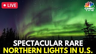 Northern Lights LIVE Auroras Illuminate The Night Sky Around The World  Solar Storm News  N18G [upl. by Orms]