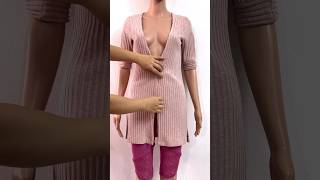 ✋Unique mending tip Turn an unbuttoned jacket into a dress sewing dress [upl. by Ynoep652]