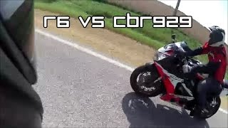 Streetbike Shenangians R6 vs CBR929 [upl. by Htebsil]