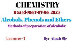 ALCOHOL  Methods of Preparation of Alcohols  Organic Chemistry Class 12th NEETJEE MAINS 2025 [upl. by Weisbart]