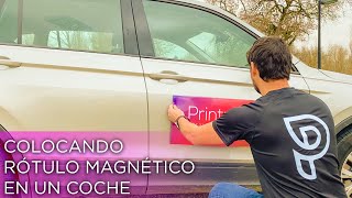 Vinilos Imantados para tu coche Colocando Rótulo Magnético en un coche [upl. by Rhines38]