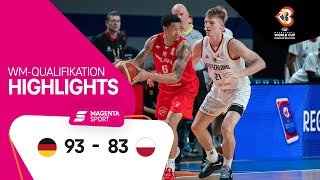 Deutschland  Polen  Highlights Qualifikation FIBA WM 2023 [upl. by Yttisahc343]