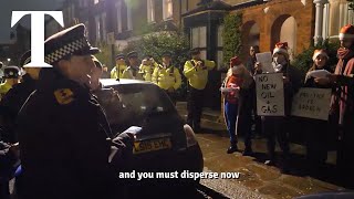 Just Stop Oil stage ‘carol’ protest outside Keir Starmer’s home [upl. by Anawaj]