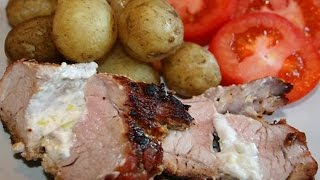 Fetaostfylld hel grillad fläskfilé [upl. by Oner]