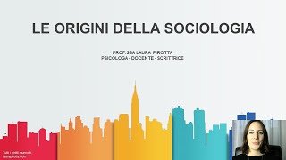 1 Le origini della sociologia [upl. by Eltotsira107]