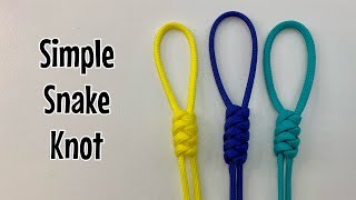 How to tie a snake knot  paracord lanyard keychain bracelet 🪢 [upl. by Livvyy291]