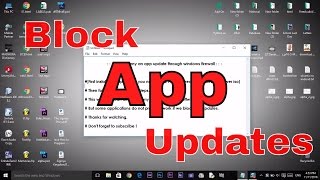 How to block app updates through windows firewall [upl. by Gnilsia398]